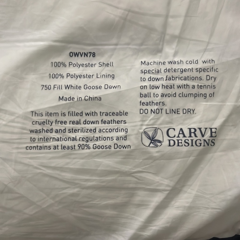 Carve Designs Women’s down jacket, navy blue, size XS - Picture 9 of 11